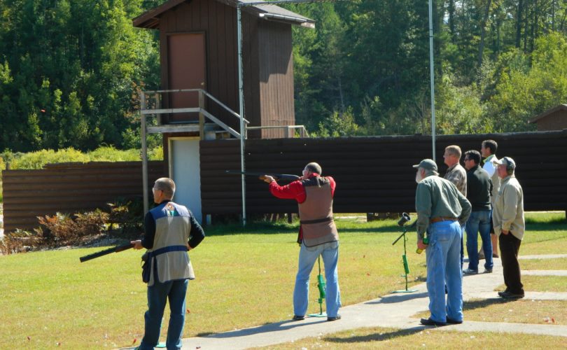 Trap shooting at Red Crown Lodge