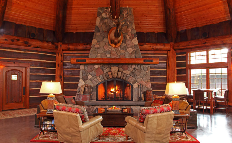 Fireplace at Red Crown Lodge