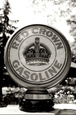 Red Crown gasoline globe
